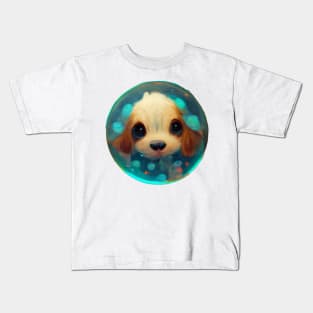 Cute dog in a bubble Kids T-Shirt